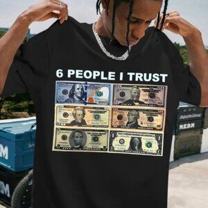 Funny Financial Trust US Currency Graphic Black T-shirt